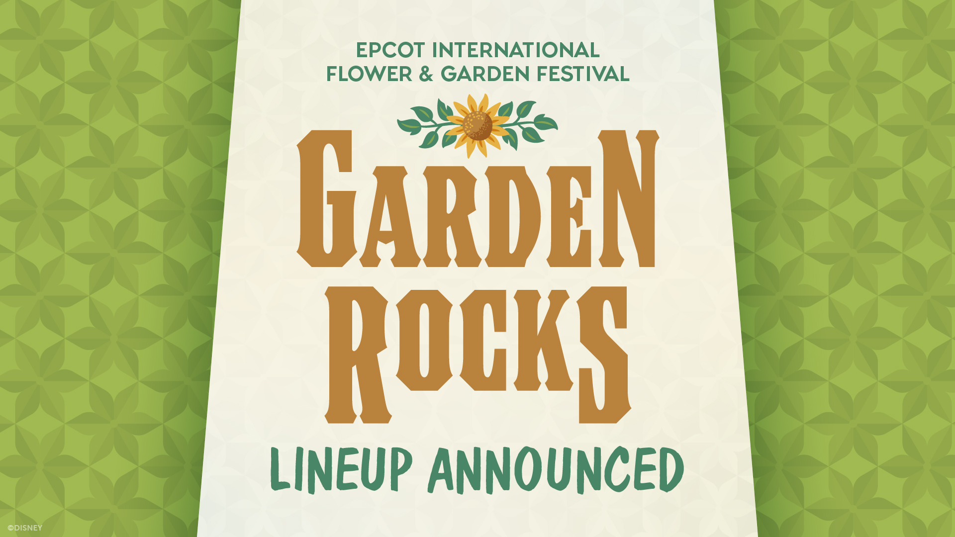 EPCOT International Flower & Garden Festival, Garden Rocks Lineup Announced