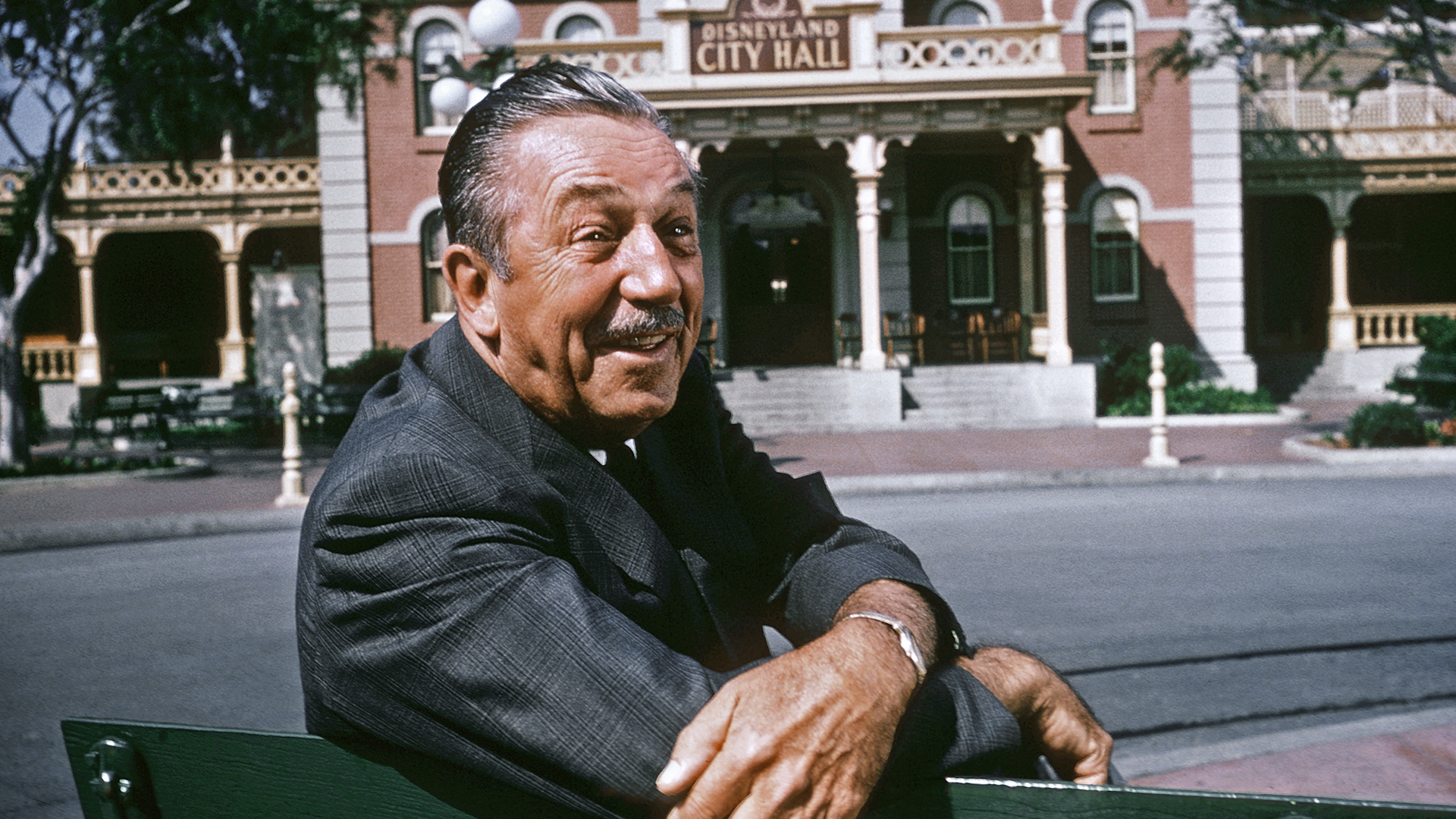 Walt Disney on Main Street, U.S.A.