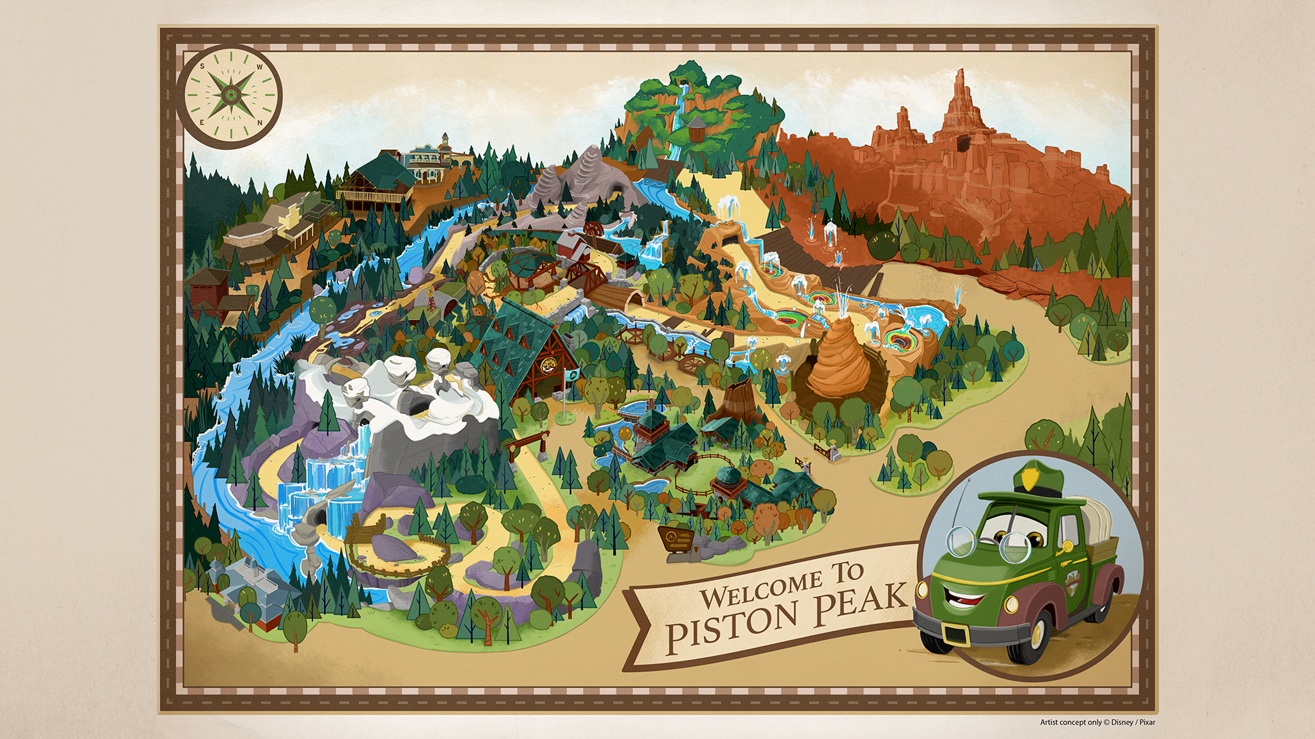 Piston Peak National Park Builds on the Story of Frontierland